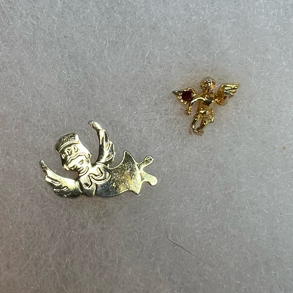 2 Angel Cupid Pins